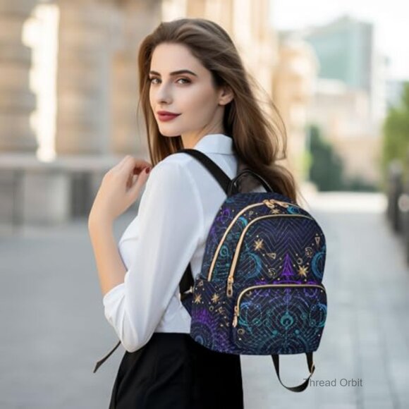 Small Quilted Polyester Backpack with Anti-Theft Pocket for Women Travel main image 4